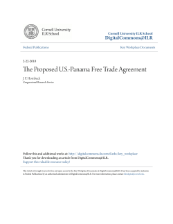 The Proposed U.S.-Panama Free Trade Agreement