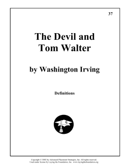 The Devil and Tom Walter