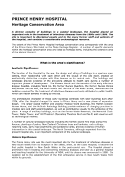 PRINCE HENRY HOSPITAL Heritage Conservation Area