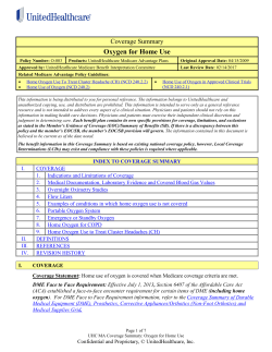 Oxygen for Home Use - UnitedHealthcare Online