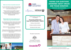 having our questions answered about organ and tissue donation