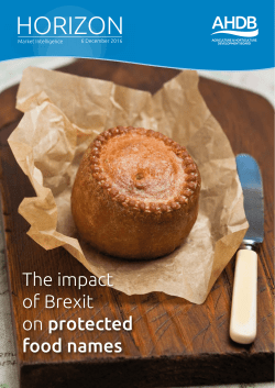 The impact of Brexit on protected food names