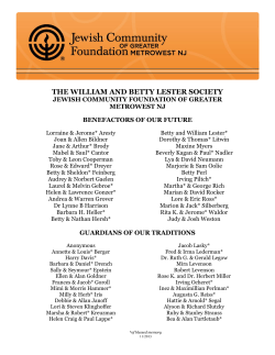 The Lester Society HONOR ROLL