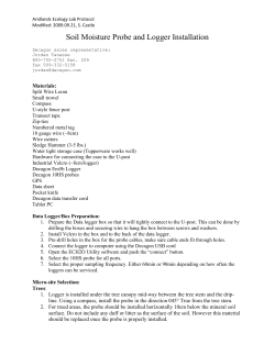 Decagon Soil Moisture Probe and Logger Installation