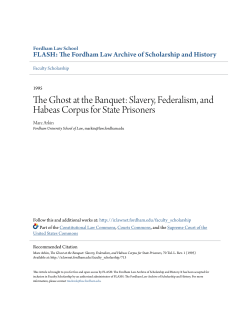 Slavery, Federalism, and Habeas Corpus for State Prisoners