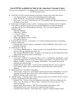 LIst of DVDs-CDs - American Veterans Center