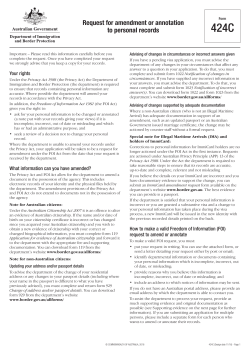 Form 424C Request for amendment or annotation to personal records