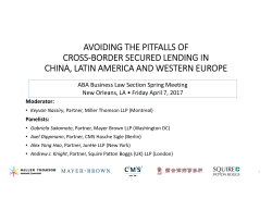 Avoiding the Pitfalls of Cross-border Secured