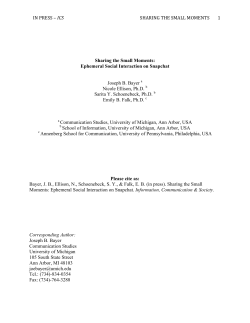 Sharing the small moments: ephemeral social interaction on Snapchat.