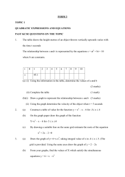 FORM 3 REVISION QUESTION BANK