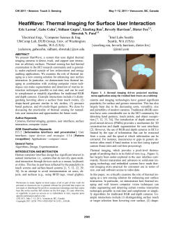 HeatWave: thermal imaging for surface user