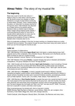 Almaz Yebio - The story of my musical life