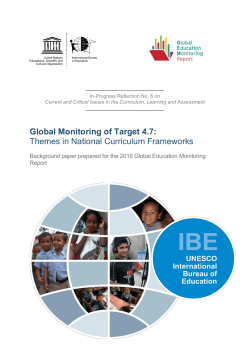Global monitoring of target 4.7: themes in national