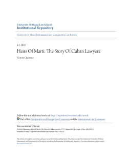 Heirs Of Mart&Atilde; : The Story Of Cuban Lawyers