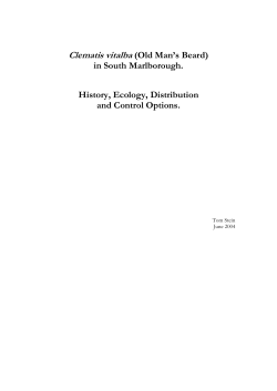 The Biology, Limiting Factors, Spread and Control Options