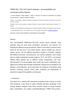 PDMS-SiO2-TiO2-CaO hybrid materials &ndash; biocompatibility and