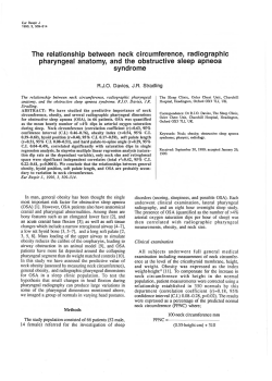 The relationship between neck circumference, radiographic
