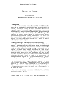 Property and Progress