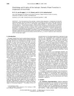 Morphology and Kinetics of the Isotropic