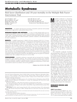 Metabolic Syndrome - Diabetes Care