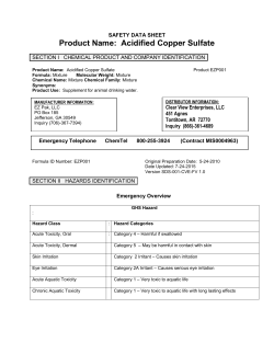 MATERIAL SAFETY DATA SHEET
