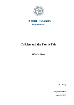 Tolkien and the Faerie Tale Clich&eacute; or Trope