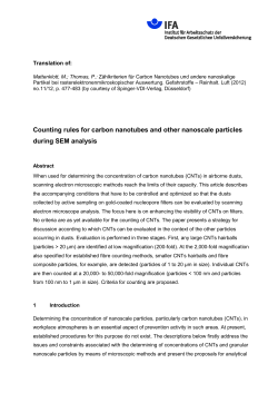 Carbon nanotubes (CNT)