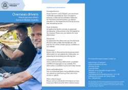 Overseas drivers how to get your drivers`s licence in Western Australia