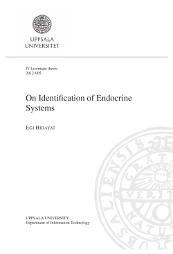 On Identification of Endocrine Systems