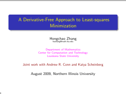 A Derivative-Free Algorithm for the Least-Square