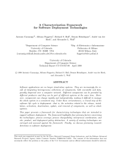 A Characterization Framework for Software Deployment Technologies