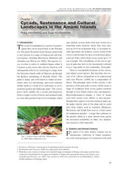 Cycads, Sustenance and Cultural Landscapes in the Amami Islands