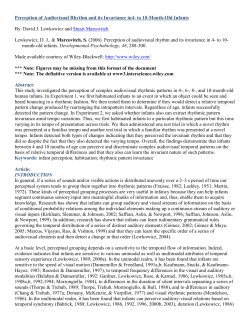 Perception of Audiovisual Rhythm and its Invariance in4