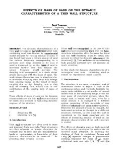 Effects of Mass of Sand on the Dynamic Characteristics of a Thin