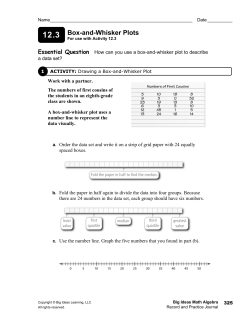 Box-and-Whisker Plots