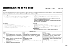 Session 2: Rights of the child