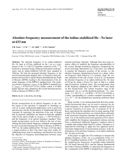 Absolute frequency measurement of the iodine