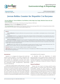 Jeevan Rekha: Counter for Hepatitis C in Haryana