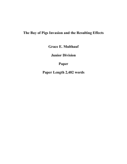 The Bay of Pigs Invasion and the Resulting Effects