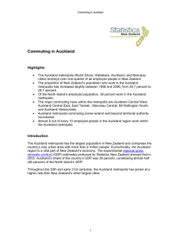 Commuting in Auckland - Statistics New Zealand