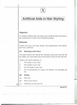 Lesson 10 Artifical Aids in Hair Styling