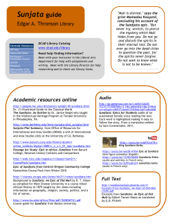 Sunjata guide