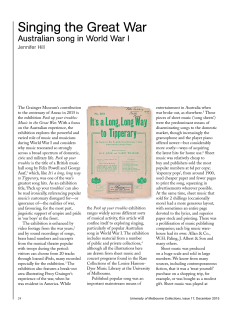 Jennifer Hill - Singing the Great War: Australian song in World War I