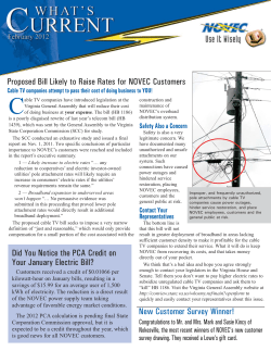 Proposed Bill Likely to Raise Rates for NOVEC Customers Did You