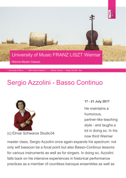 Sergio Azzolini - Basso Continuo