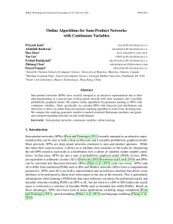 Online Algorithms for Sum-Product Networks with Continuous