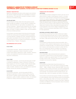 Formica&reg; Laminate Technical Data PDF
