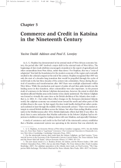 Commerce and Credit in Katsina in the Nineteenth Century