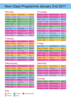 HSV Fitness Programme