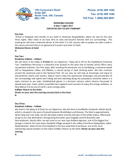 Daily Itinerary - Year Round Travel